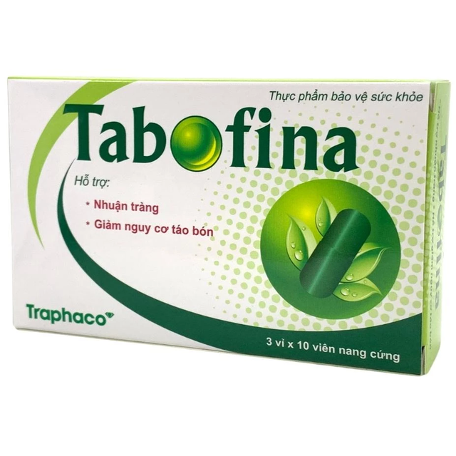 Traphaco - Tabofina - Herbal Digestive and Laxative Supplement Viên Uống Thảo Dược Thực Phẩm Bổ Sung Tiêu Hóa (30 Capsules)