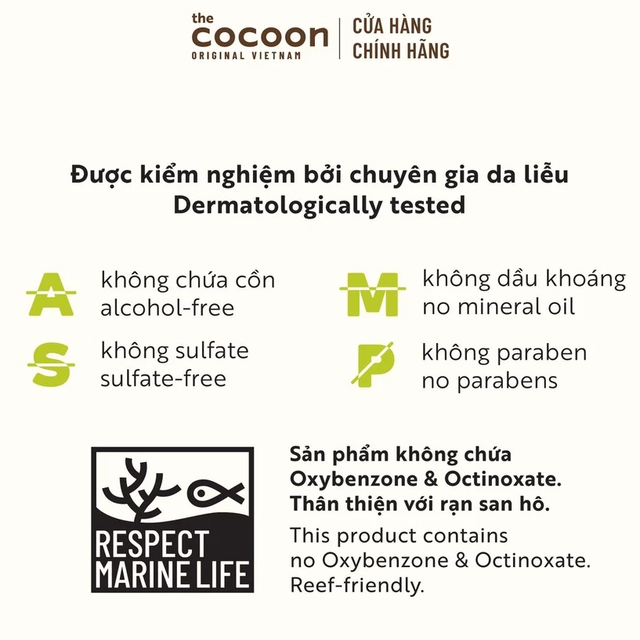 Cocoon Vietnam - Winter Melon Sunscreen SPF 50+ PA++++ UVA-PF 37 (Kem Chống Nắng Bí Đao) with Winter Melon Extract & Antioxidants 50ml.