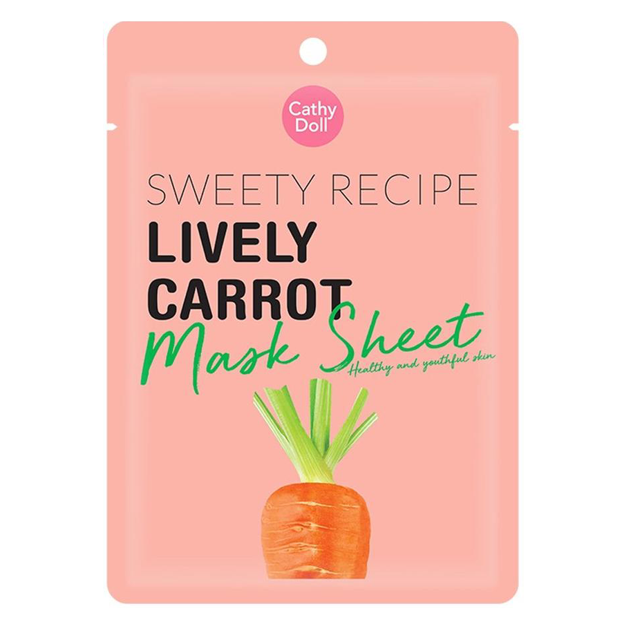 Cathy Doll - Sweety Recipe Mask Lively Carrot 25g. (Pack of 3)