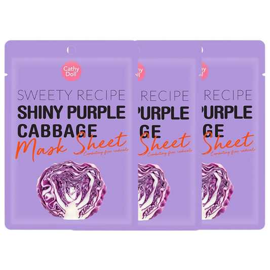 Cathy Doll - Sweety Recipe Mask Shiny Purple Cabbage 25g. (Pack of 3)