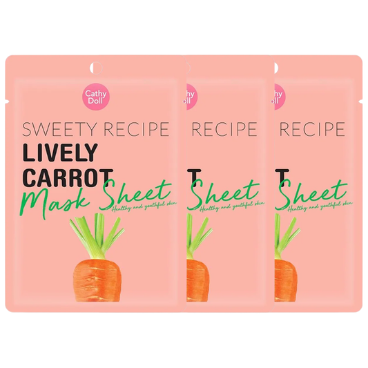 Cathy Doll - Sweety Recipe Mask Lively Carrot 25g. (Pack of 3)