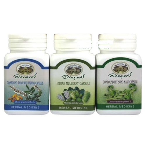 Abhaibhubejhr - Bone and Joint Health Set 3-Pack with Pet Sung Kart, Thao Wan Priang, and Indian Mulberry Noni.