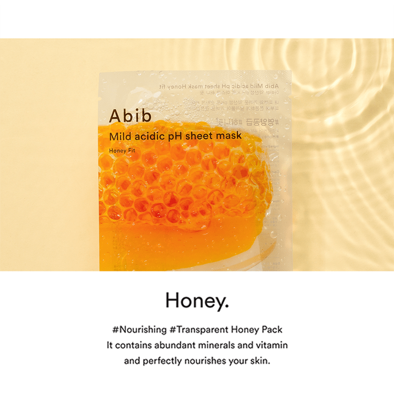 Abib - Mild Acidic pH Sheet Face Mask, Honey Fit 30ml. (Pack of 3)