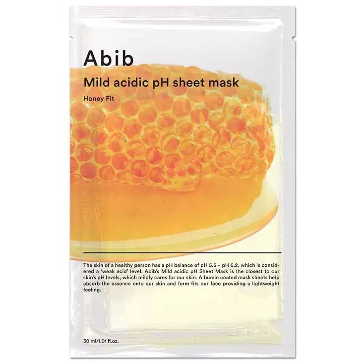 Abib - Mild Acidic pH Sheet Face Mask, Honey Fit 30ml. (Pack of 3)
