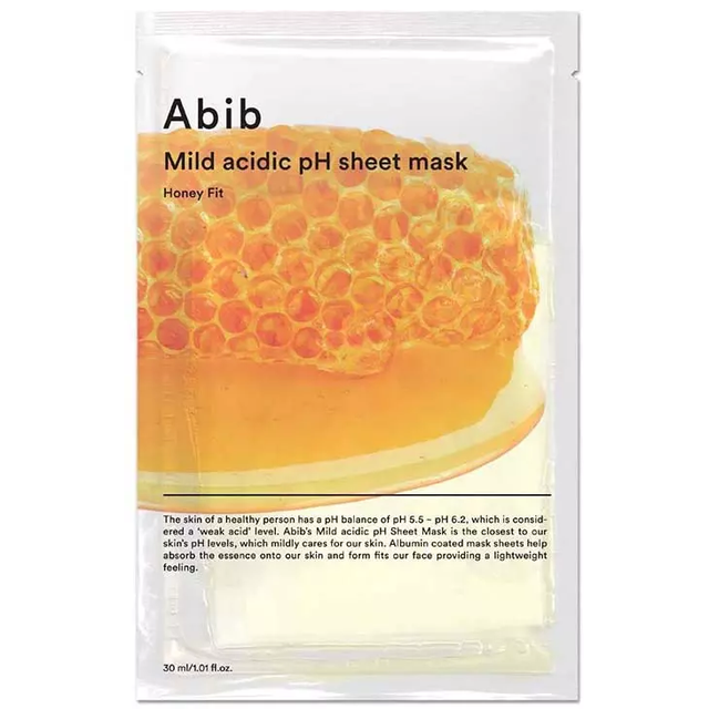 Abib - Mild Acidic pH Sheet Face Mask, Honey Fit 30ml. (Pack of 3)