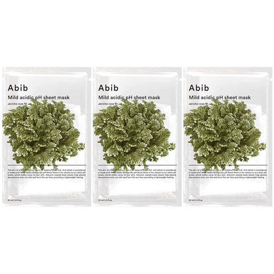 Abib - Mild Acidic pH Sheet Face Mask, Jericho Rose Fit 30ml. (Pack of 3)