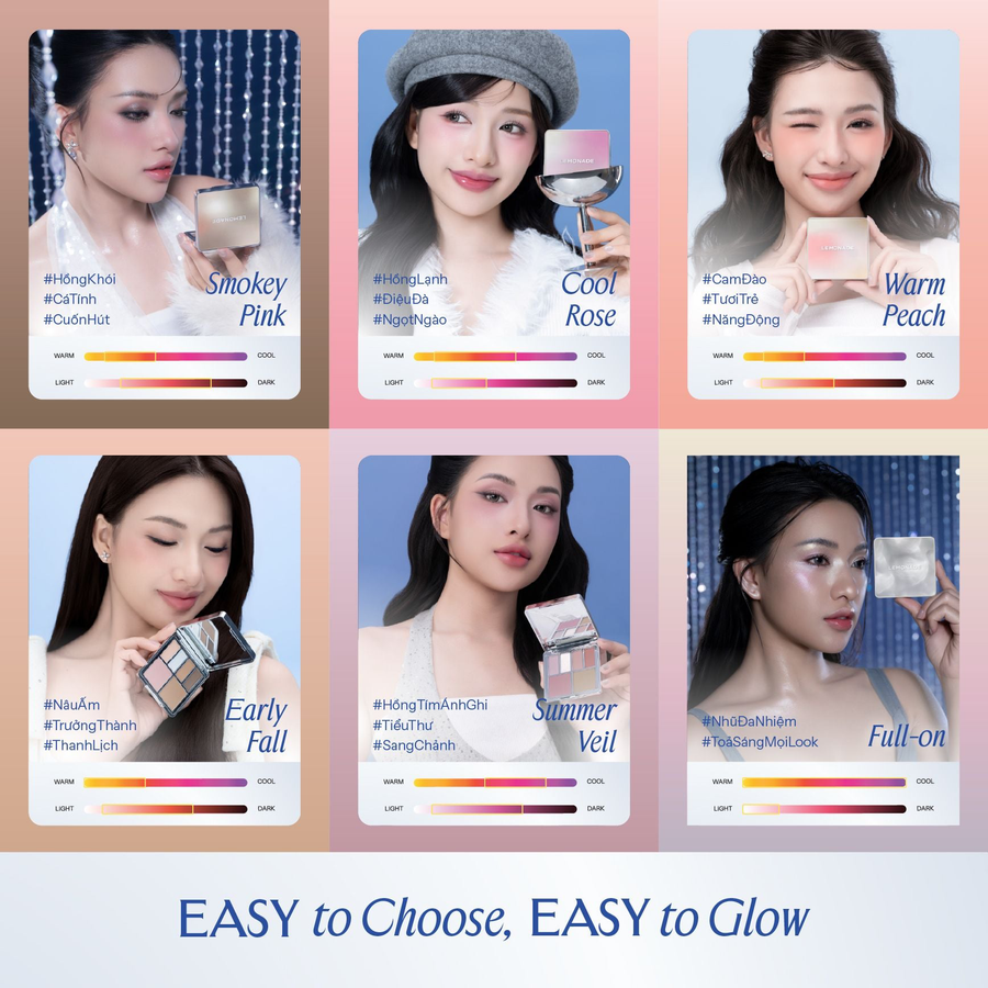 Lemonade - Aesthetic - Multi-Task Face Palette Bảng Phấn Mít Đa Năng Aesthetic Multi-task Palette - Early Fall 10.8g.