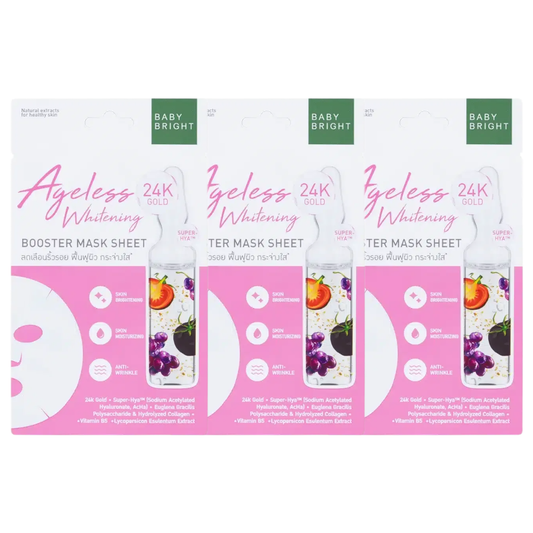 Baby Bright - Ageless Whitening Booster Mask Sheet 20g. (Pack of 3)