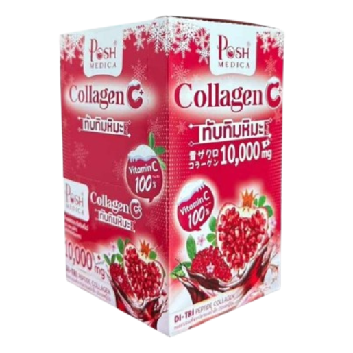 Posh Medica - Collagen Snow Pomegranate Flavor 18g. (Pack of 6 sachets)