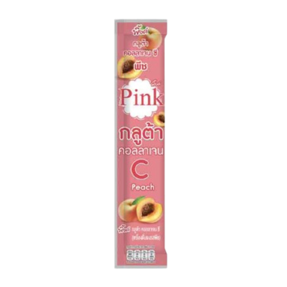 Pink - Gluta Collagen C Peach Flavor 5g. (Pack of 10 sachets)