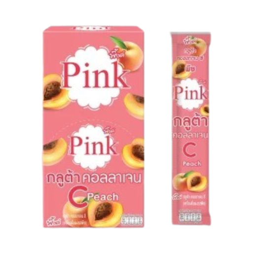 Pink - Gluta Collagen C Peach Flavor 5g. (Pack of 10 sachets)