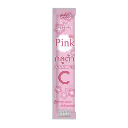 Pink - Gluta Collagen Strawberry Flavor 5g. (Pack of 10 sachets)