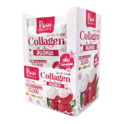 Posh Medica - Collagen Snow Lychee Flavor 18g. (Pack of 6 sachets)