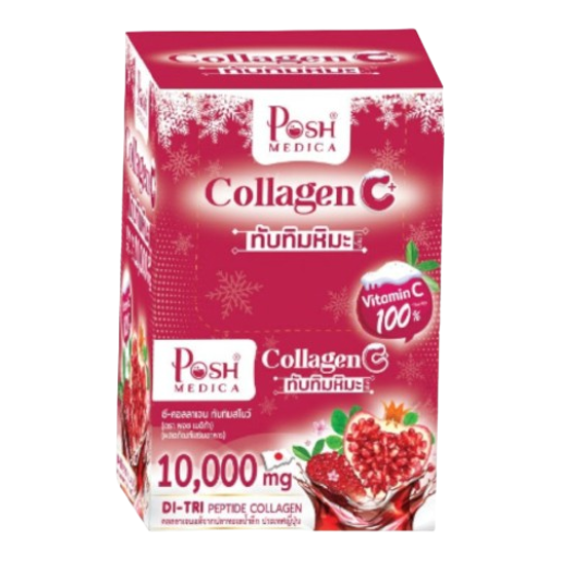 Posh Medica - Collagen Snow Pomegranate Flavor 18g. (Pack of 6 sachets)