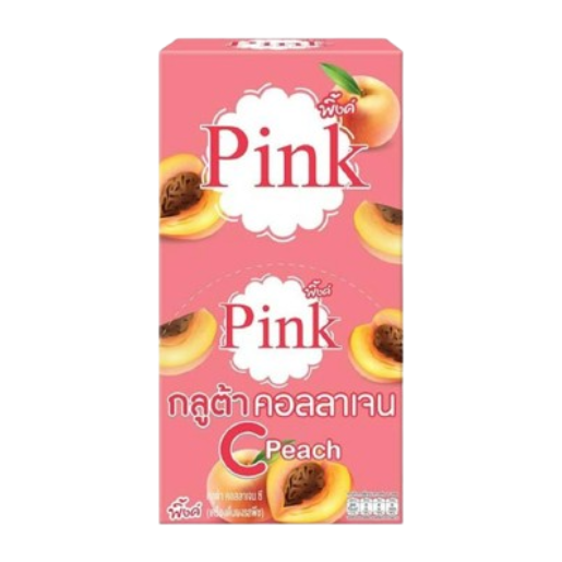 Pink - Gluta Collagen C Peach Flavor 5g. (Pack of 10 sachets)