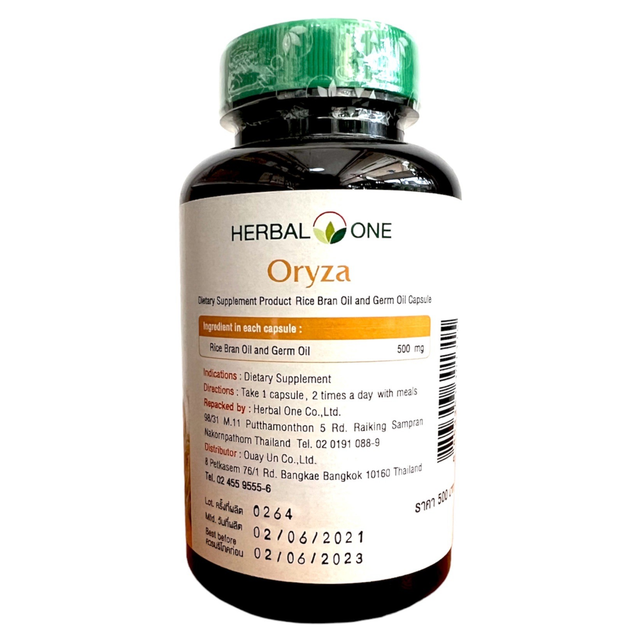 Herbal One - Oryza, Bran Oil and Rice Germ (60 capsules)