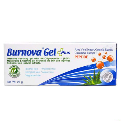 Burnova - Gel Plus Peptide, Aloe Vera, Centella and Cucumber Extracts 25g.