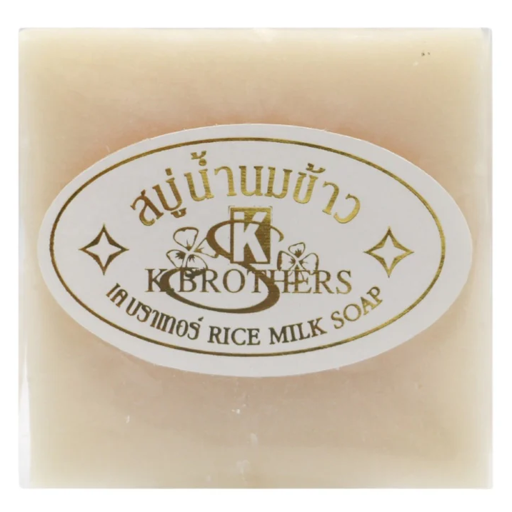 K. Brothers - 100% Pure Rice Milk Soap, Reduces Freckles 60g. (Pack of 3)