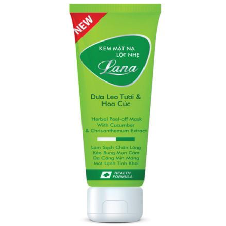 Lana - Gentle Acne Peel Cream Kem Mặt Nạ Lột Nhẹ Dưa Leo Tươi Và Hoa Cúc with Fresh Cucumber & Chamomile 30g.