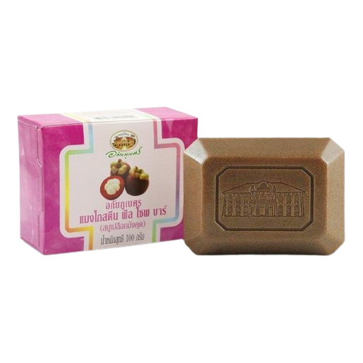 Abhaibhubejhr - Mangosteen Peel Soap 100 g. (Pack of 3) - Made in Thailand