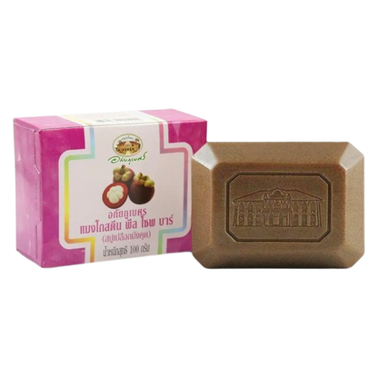 Abhaibhubejhr - Mangosteen Peel Soap 100 g. (Pack of 3) - Made in Thailand