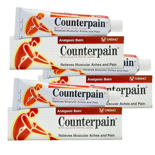 Counterpain - Analgesic Balm - Warm Cream Relief Muscular Pain Aches 120g. (Pack of 3) - Made in Thailand