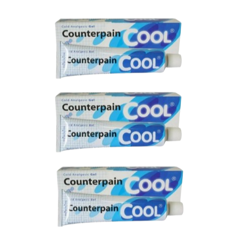 Counterpain - Cool - Cold Analgesic Gel Cream 120g. (Pack of 3) - Made in Thailand