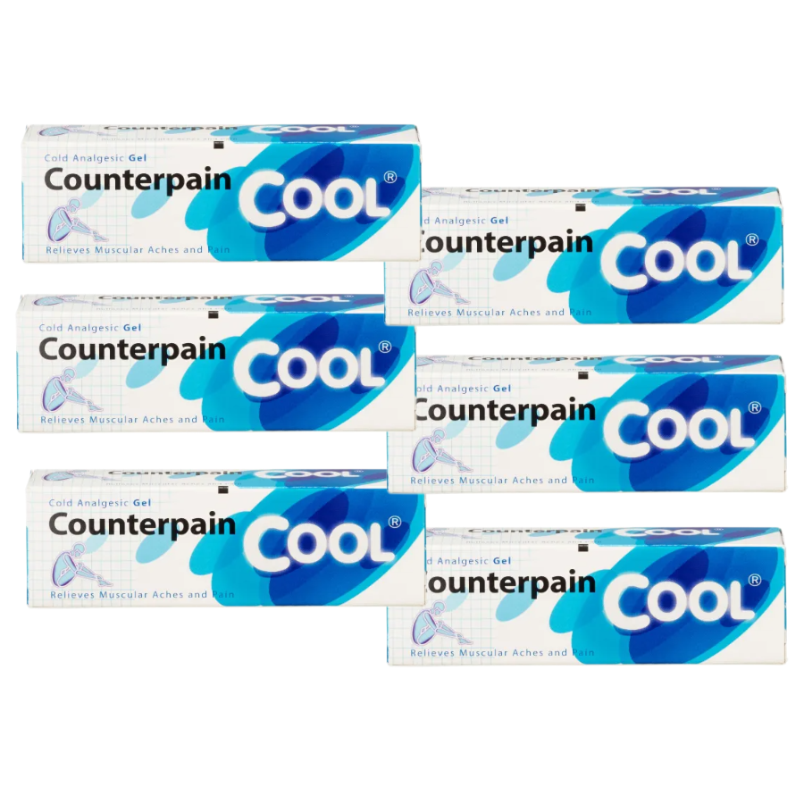 Counterpain - Cool - Cold Analgetic Gel Cream 120g. (Pack of 6) - Made in Thailand