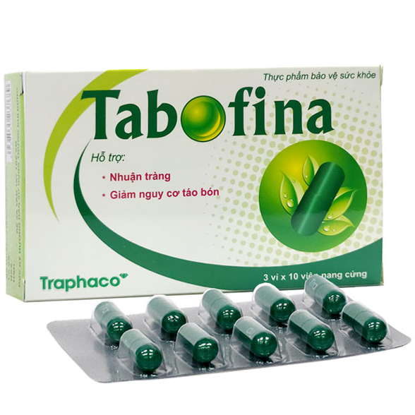 Traphaco - Tabofina - Herbal Digestive and Laxative Supplement Viên Uống Thảo Dược Thực Phẩm Bổ Sung Tiêu Hóa (30 Capsules)