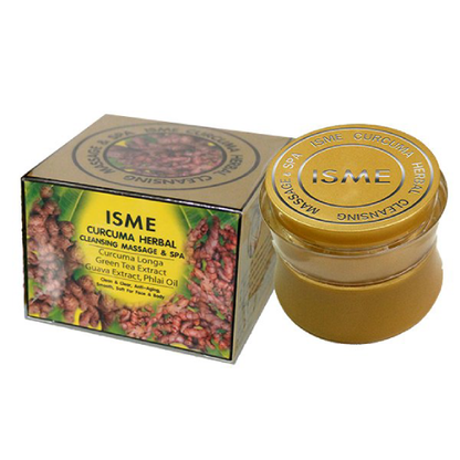 ISME - Curcuma Herbal Cleansing Massage & Spa with Green Tea Extract, Guava Extract and Phlai Oil 40g.