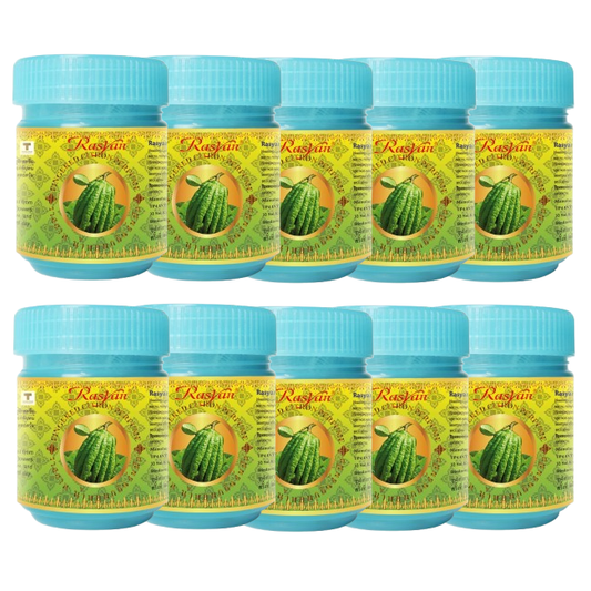 ISME - Fingered Citron Perfume, Thai Yadom Nasal Inhaler 10g. (Pack of 6)