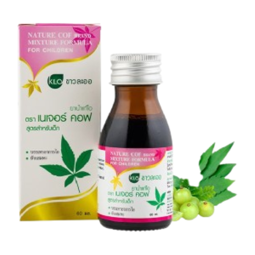 Khaolaor - Cough Syrup for Children - Vitex negundo L. Leaves, Acacia Concinna Leaves, Licorice Root, Indian Gooseberry 60ml.