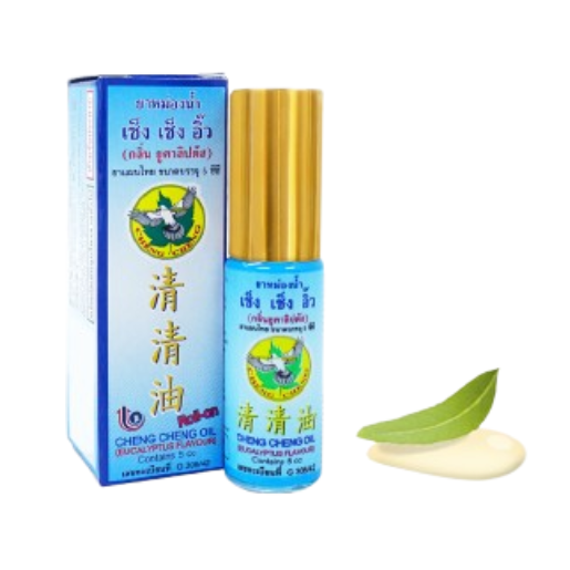 Cheng Cheng - Oil Blue, Herbal Balm Eucalyptus 5ml. (Pack of 3)