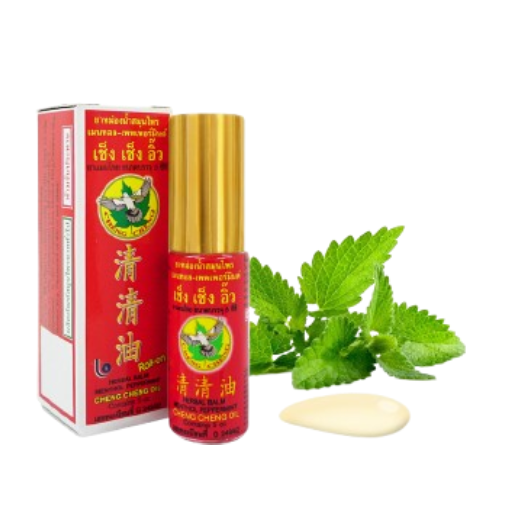 Cheng Cheng - Oil Red, Herbal Balm Menthol-Peppermint 5ml. (Pack of 3)