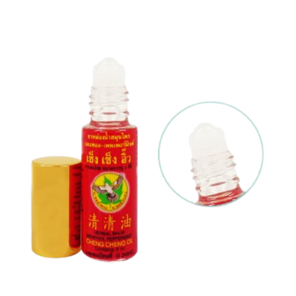 Cheng Cheng - Oil Red, Herbal Balm Menthol-Peppermint 5ml. (Pack of 3)