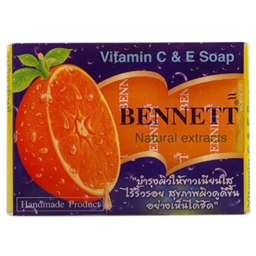 Bennett - Natural Extracts Orange Soap with Vitamin C & Vitamin E 130g.