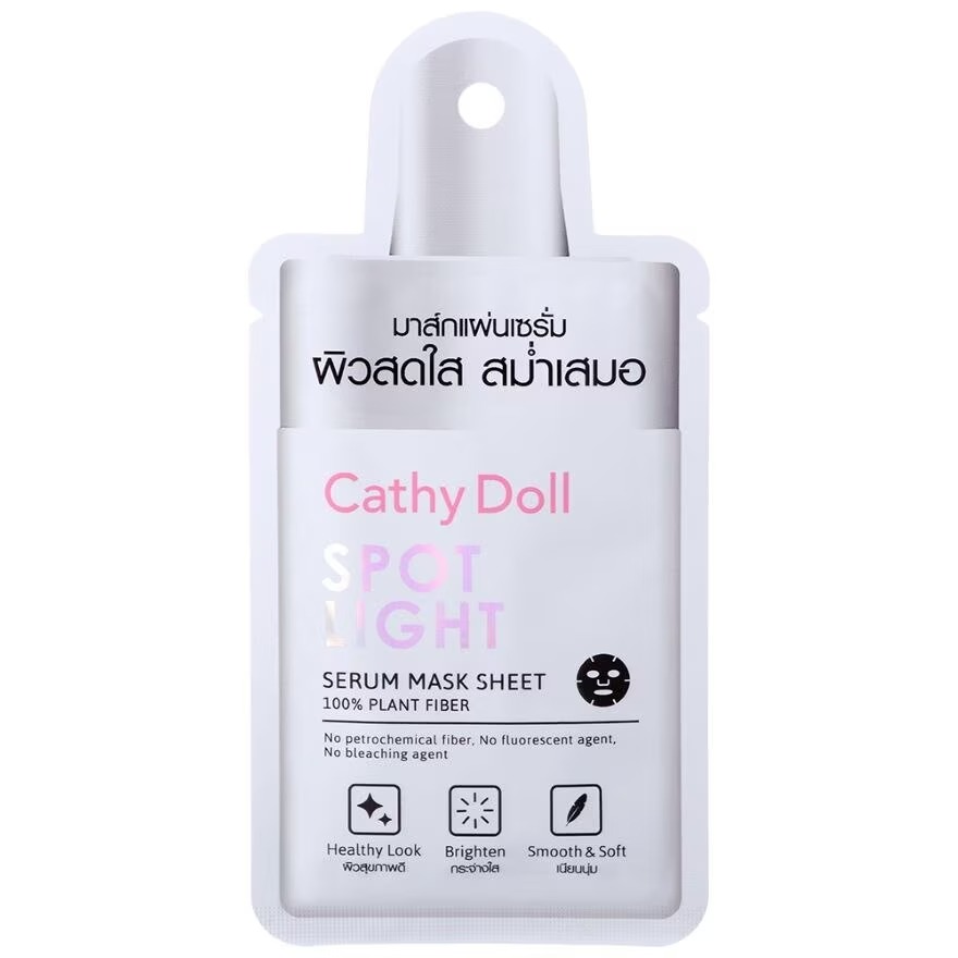 Cathy Doll - Serum Mask Sheets 20g. each - Spotlight, Whitamin C, Babe Face, Smooth Blur, Hyaluron (Pack of 5 Mix)