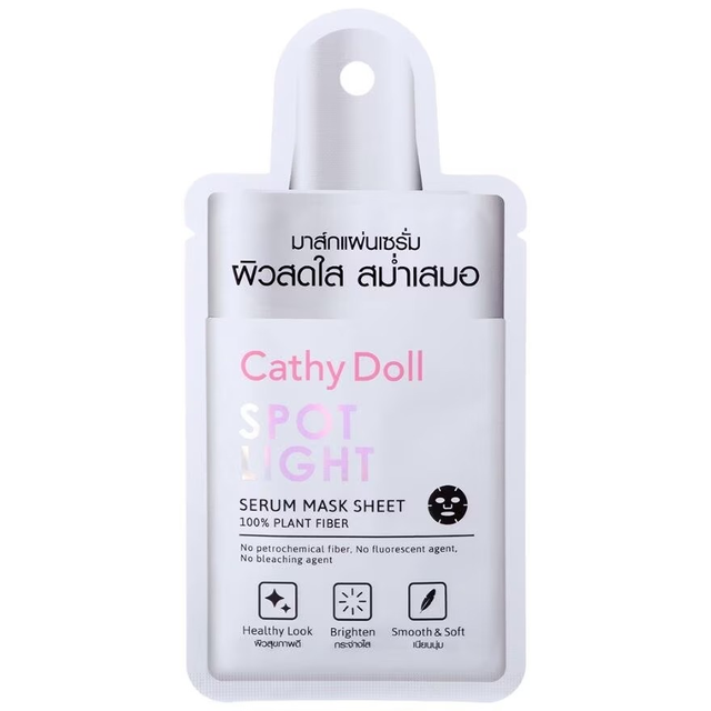 Cathy Doll - Serum Mask Sheets 20g. each - Spotlight, Whitamin C, Babe Face, Smooth Blur, Hyaluron (Pack of 5 Mix)