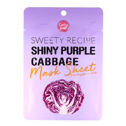 Cathy Doll - Sweety Recipe Masks 25g. each - Cucumber, Carrott, Aloe Vera, Purple Cabbage, Tomato (Pack of 5 Mix)