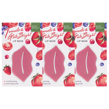 Baby Bright - Tomato & Gluta Bright Lip Mask 10g. (Pack of 3)