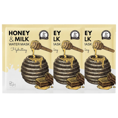 BOM - Beauty of Majesty - Honey and Milk Water Hydrating Mask 25g. (Pack of 3)