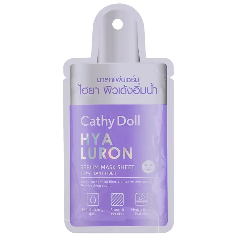 Cathy Doll - Serum Mask Sheets 20g. each - Spotlight, Whitamin C, Babe Face, Smooth Blur, Hyaluron (Pack of 5 Mix)
