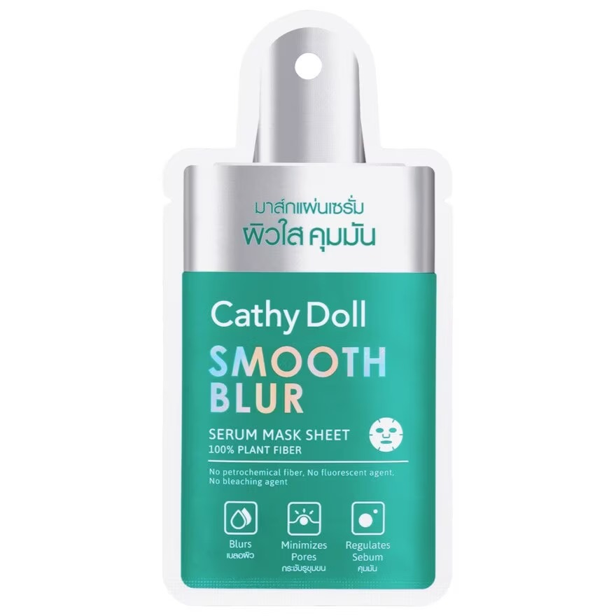 Cathy Doll - Serum Mask Sheets 20g. each - Spotlight, Whitamin C, Babe Face, Smooth Blur, Hyaluron (Pack of 5 Mix)