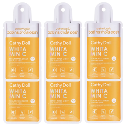 Cathy Doll - Whitamin C Serum Mask Sheet 20g. (Pack of 6)