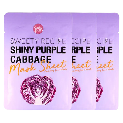 Cathy Doll - Sweety Recipe Mask Shiny Purple Cabbage 25g. (Pack of 3)