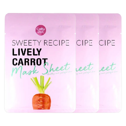 Cathy Doll - Sweety Recipe Mask Lively Carrot 25g. (Pack of 3)