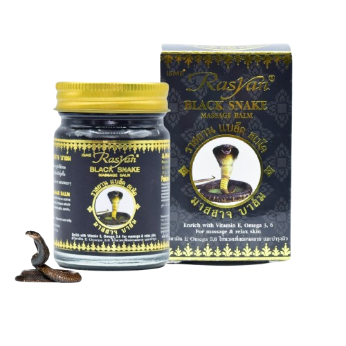 ISME - Black Snake Massage Balm with Vitamin E, Omega 3, 6 and 9, 50g.