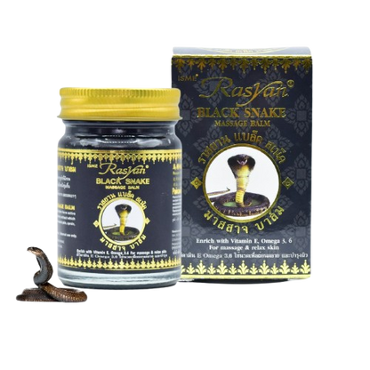 ISME - Black Snake Massage Balm with Vitamin E, Omega 3, 6 and 9, 50g.