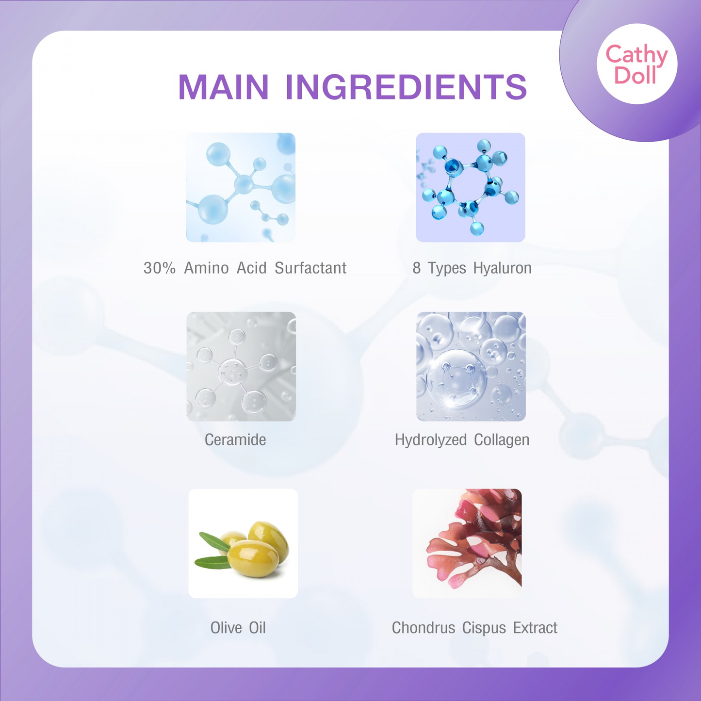 Cathy Doll - Duo Hya Micellar & Amino Acid Cleanser 50ml.