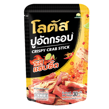 Lotus - Crispy Crab Sticks, Spicy and Sour Flavor, 30 g. (Pack of 6)